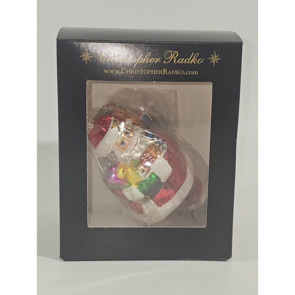NEW NIB VTG Christopher Radko Sweet Roll Santa‎ 3011309 Blown Glass Ornament